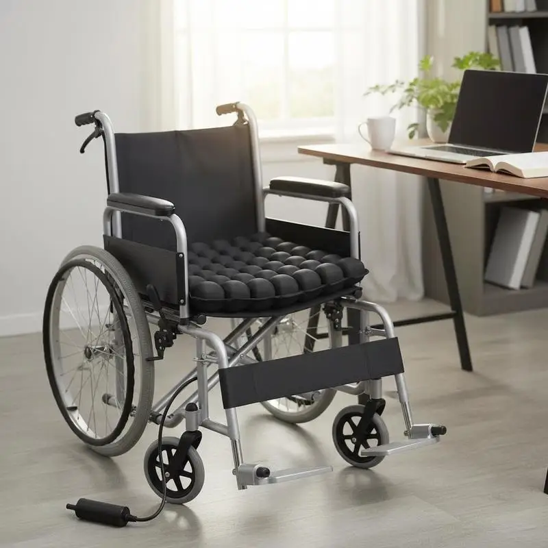 

Pneumatic Chair Pad 18x16 Inches For Wheelchair Office Chair Car Seat, Pressure Distribution Breathable 3D Air Cell Structure
