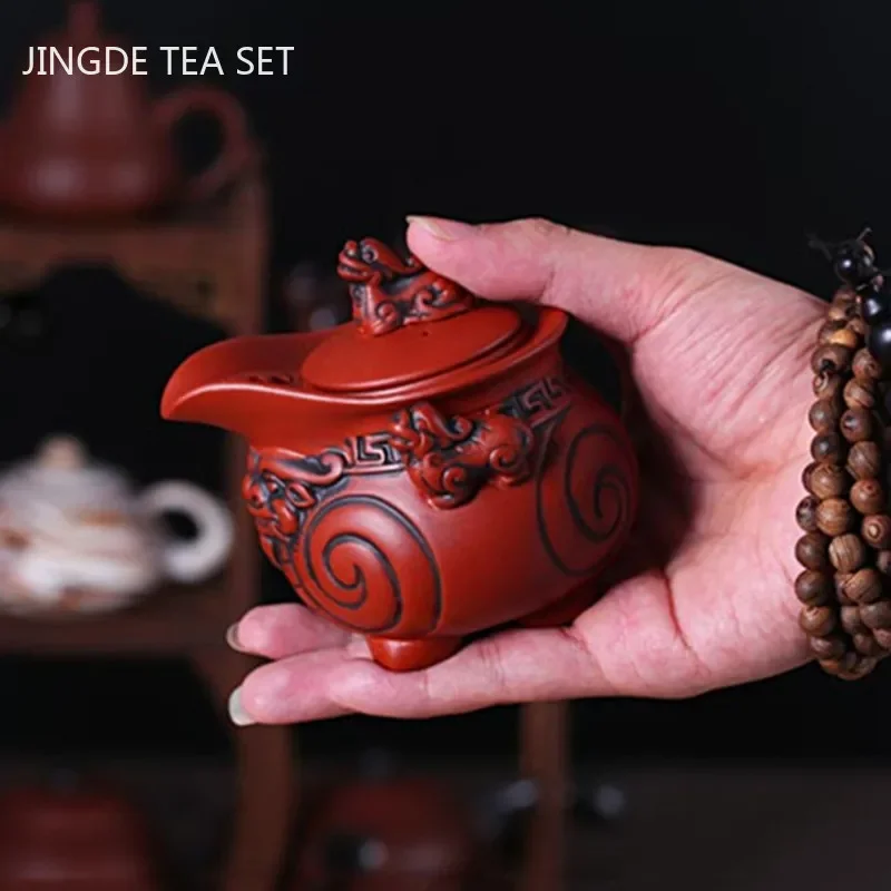 Retro Purple Clay Filter Beauty Teapot Home Handmade Tea Set One Pot of One Cups Tea Sets Suit Chinese Tea Ceremony Supplies