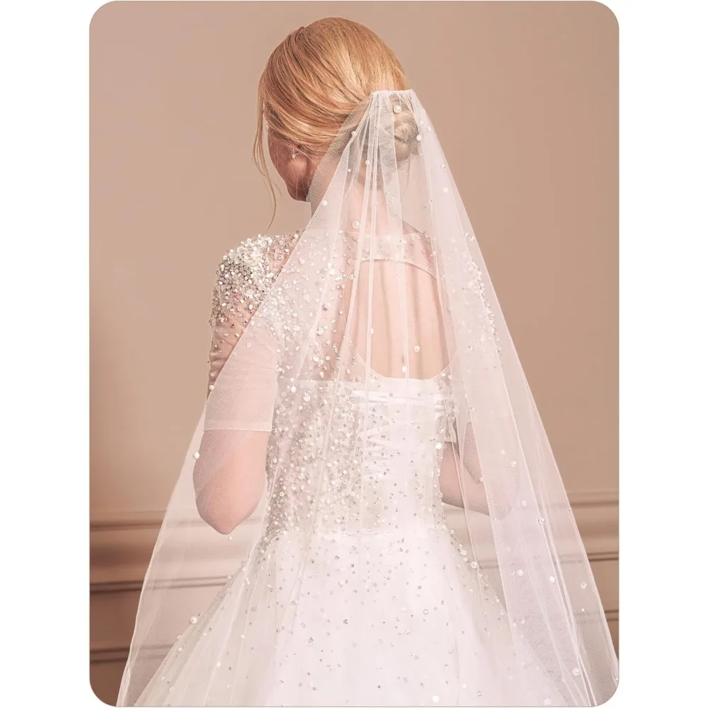 Wedding Veil Bridal Veil Bride Veil Chapel Bachelorette Party Engagement Ceremony Bridal Shower Photoshoot