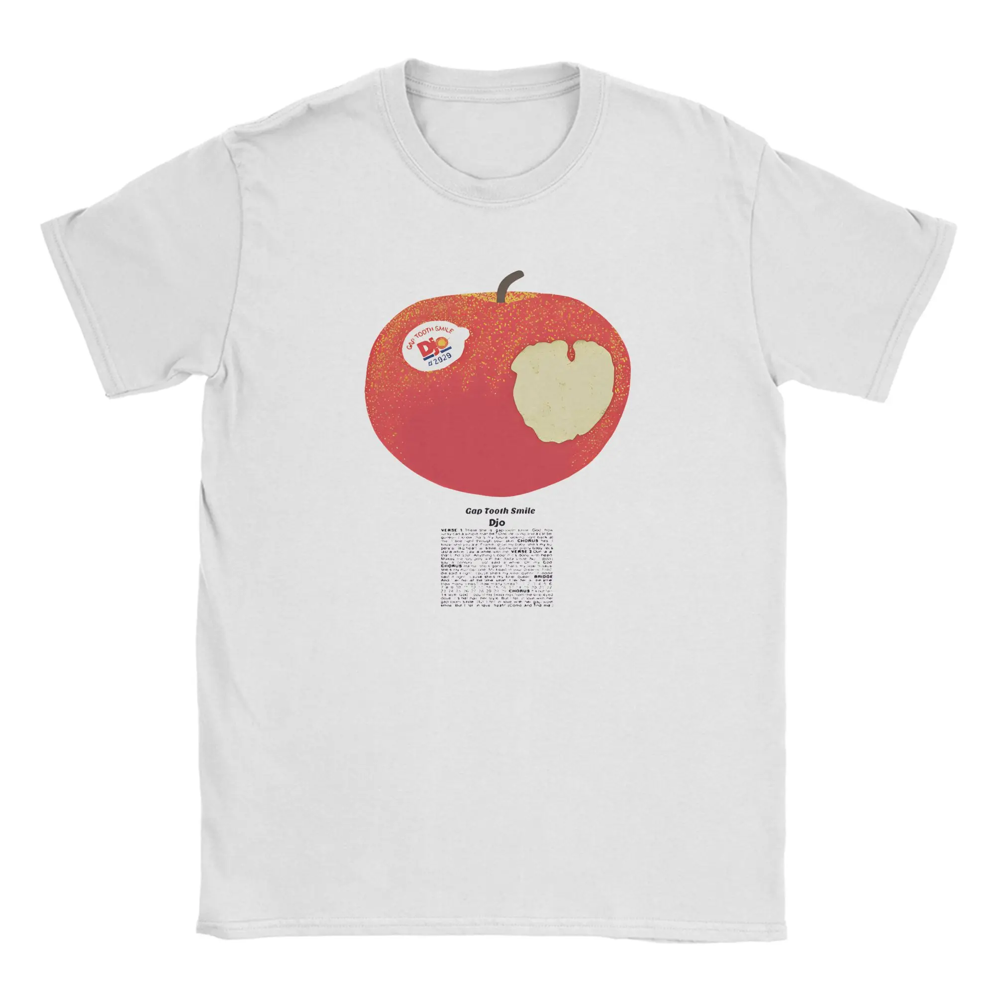 

Футболка Music Djo Apple, пляжные футболки в стиле хип-хоп, мужские хлопковые удобные футболки больших размеров, винтажные топы с короткими рукавами