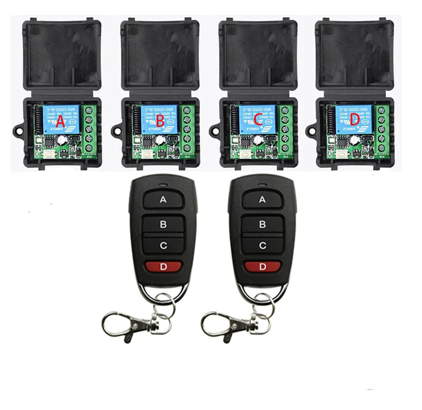 433 ميجا هرتز العالمي لاسلكي للتحكم عن بعد التبديل تيار مستمر 12 فولت 1CH 10A التتابع وحدة الاستقبال RF الارسال 433 ميجا هرتز التحكم عن بعد