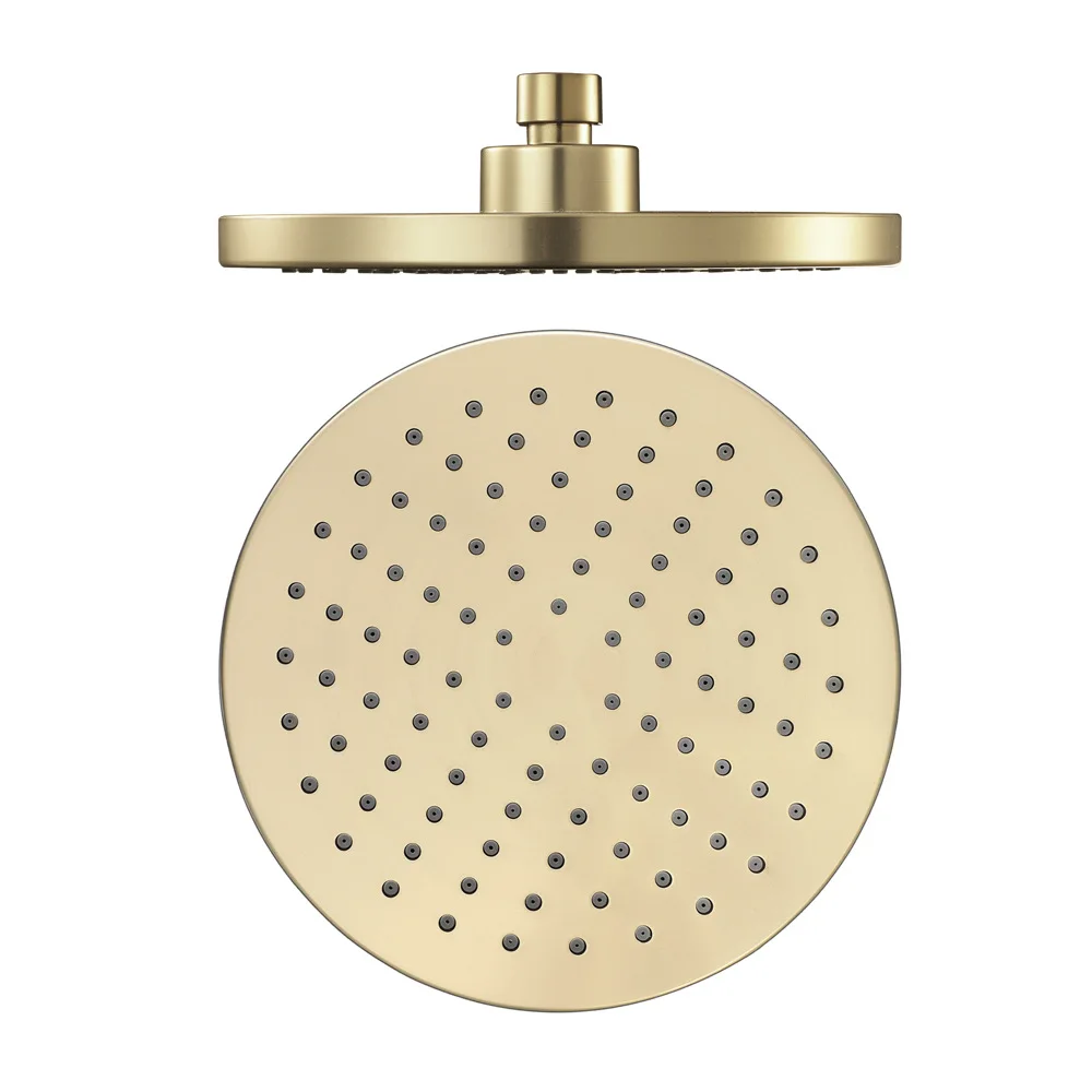 Brushed Gold Rain Showerhead Rose Golden Shower Heads For Bathroom ABS Plastic Ceiling Mount Over Heads Top Massage Showers