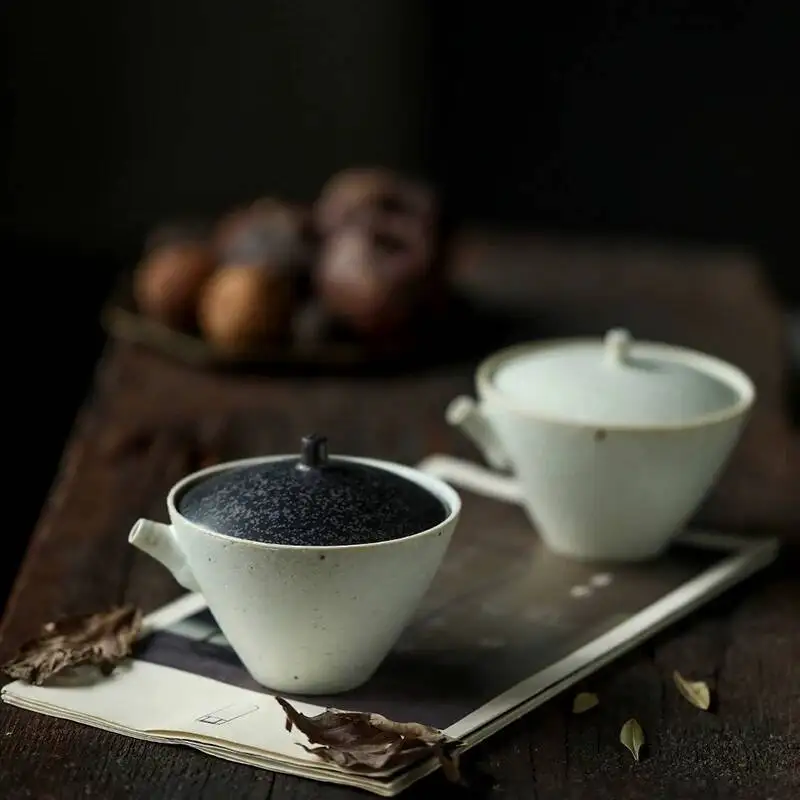 Wuyintang japanese Style Handmade Coarse Pottery Ceramic Kiyotani Handcrafted Teapot Household Brewing Pot Kung Fu Tea Set