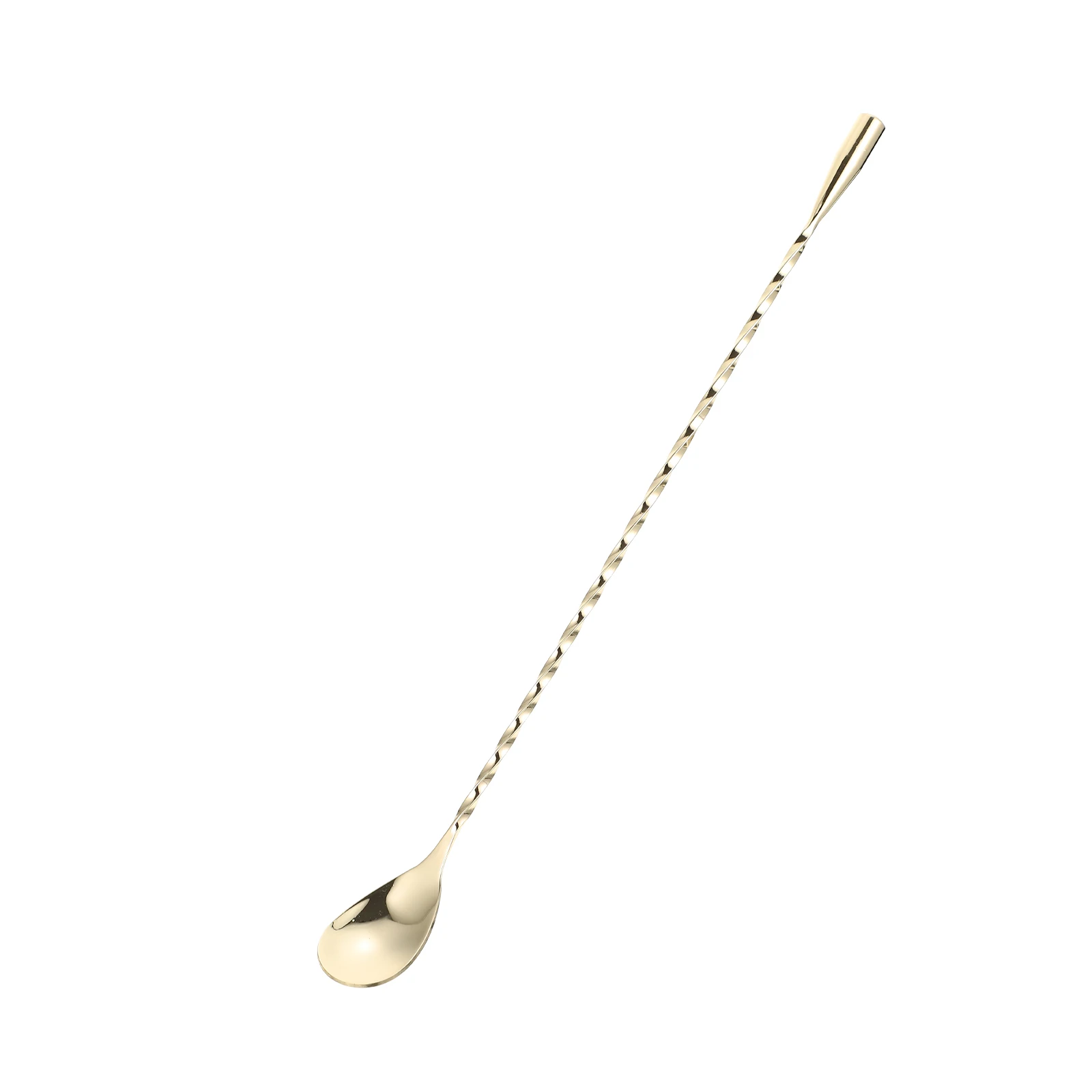 

304 Stainless Steel Long Handle Bar Spoon Tear Drop Gold Plated Cocktail Drink Stirring Spoon Home Coffee Shop Use