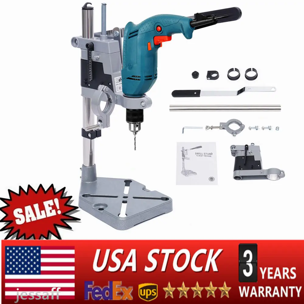 

Bench Clamp Drill Press Stand Adjustable Drilling Pedestal Holder Repair Tool