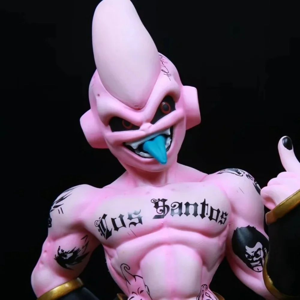 Anime Dragon Ball Buu GK Tattoo PVC Action Figure Collectible Model Doll Toy 28CM