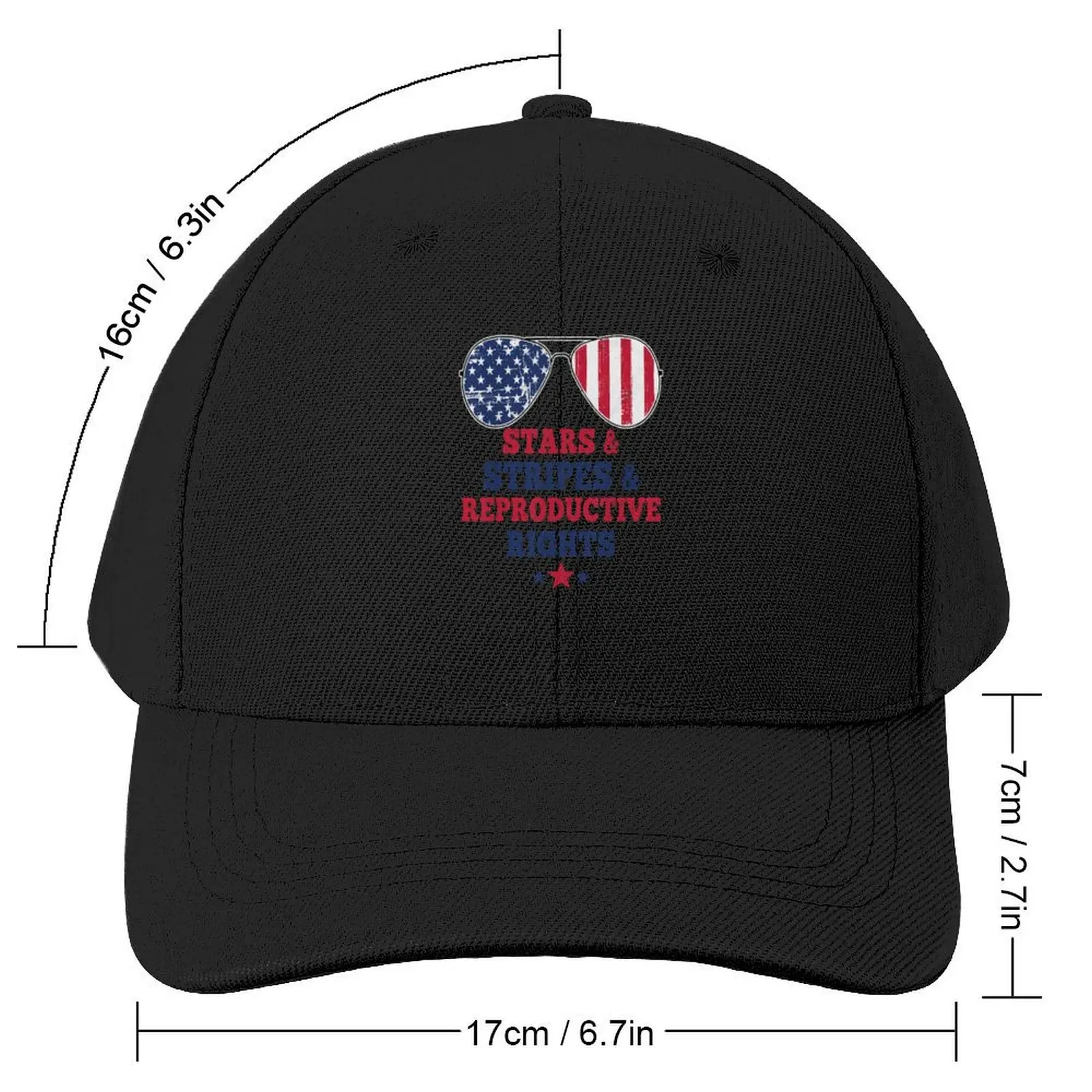 stars stripes reproductive rights Baseball Cap black party Hat Ball Cap For Girls Men's