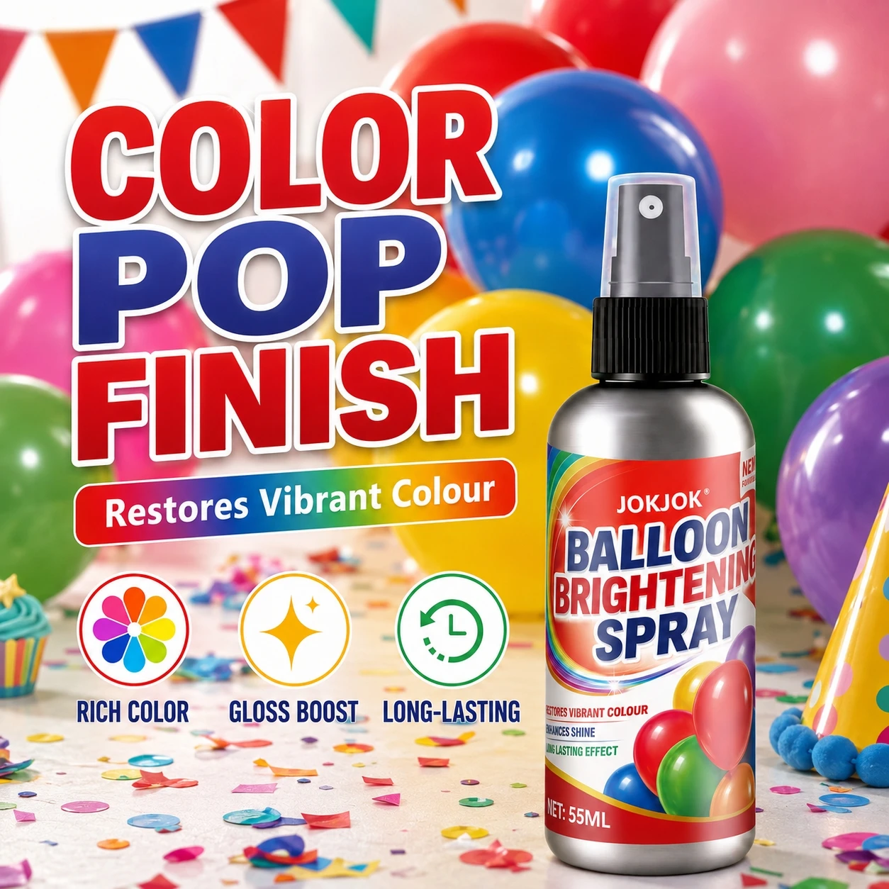 Latex Balloon Bright Spray Enhancing Gloss Prevents Dullness Brightening Quick Drying Longer Lasting Effect Balloon Shine Spray