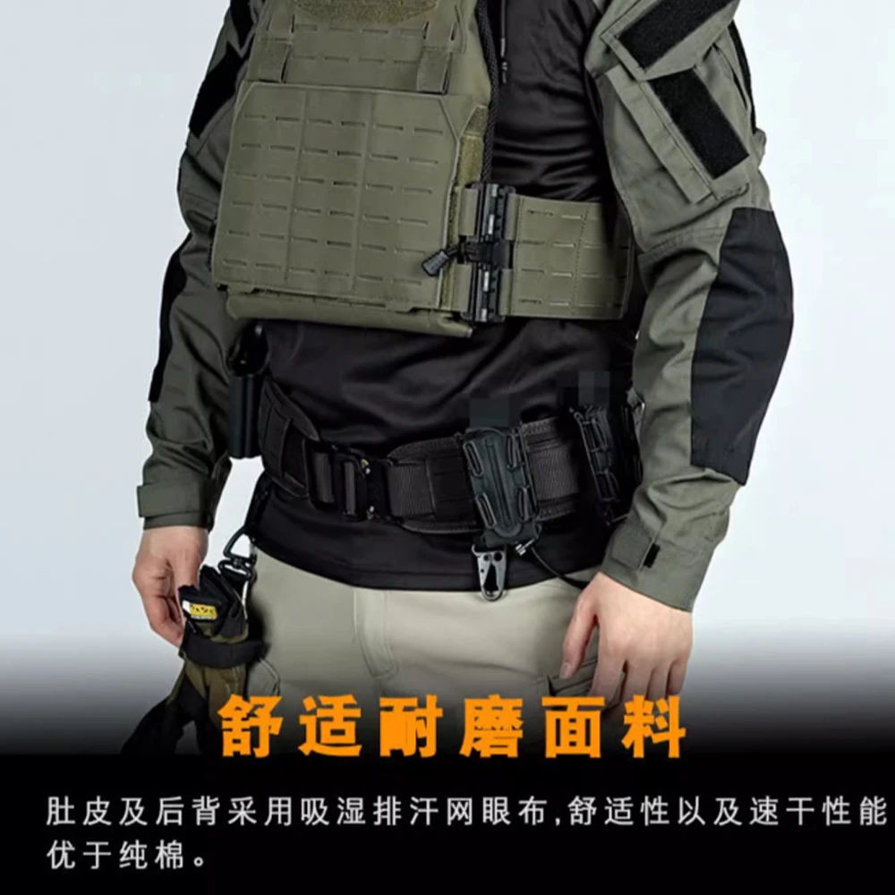 التكتيكية مقنعين ملابس طويلة الأكمام الرجال تنفس كامو القتالية التدريب قمصان CS الادسنس الألوان التخييم معدات الصيد #3