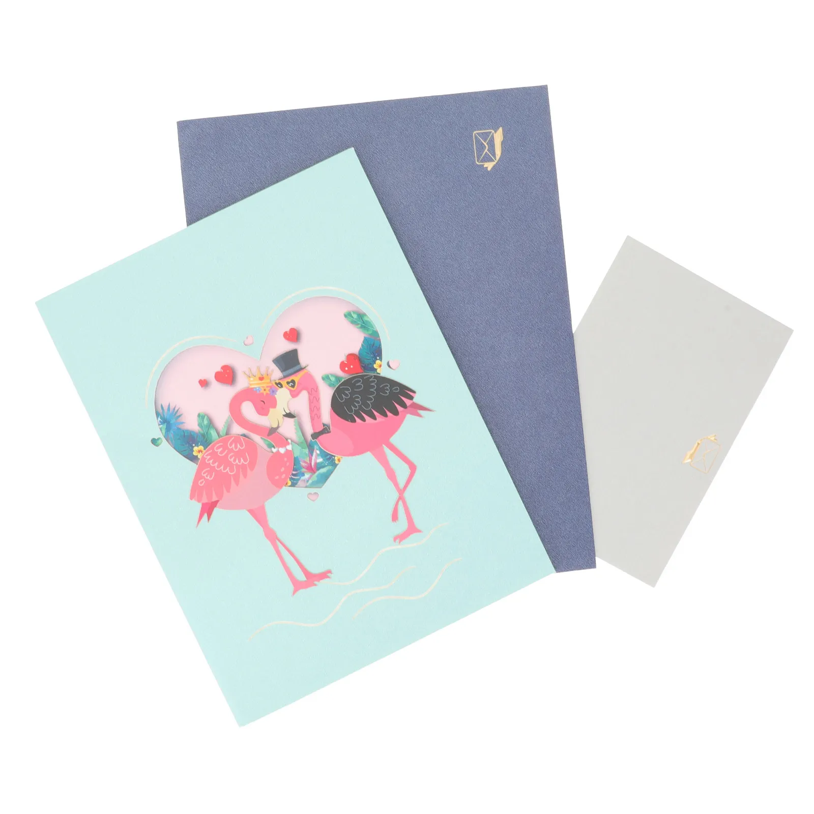 

Набор из 3D открыток с мультяшным дизайном для юбилея, многоразовые складные открытки-сюрпризы, подарок на годовщину свадьбы для жены