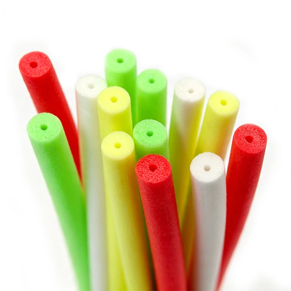 12 Stück/Packung 16CM Angelschaum-Schwimmerstäbe mit Mittelbohrung, Hochdichte DIY Siebenstern-Schwimmer Schaumstoffrohre, Material zur Riggenherstellung – Detail 1