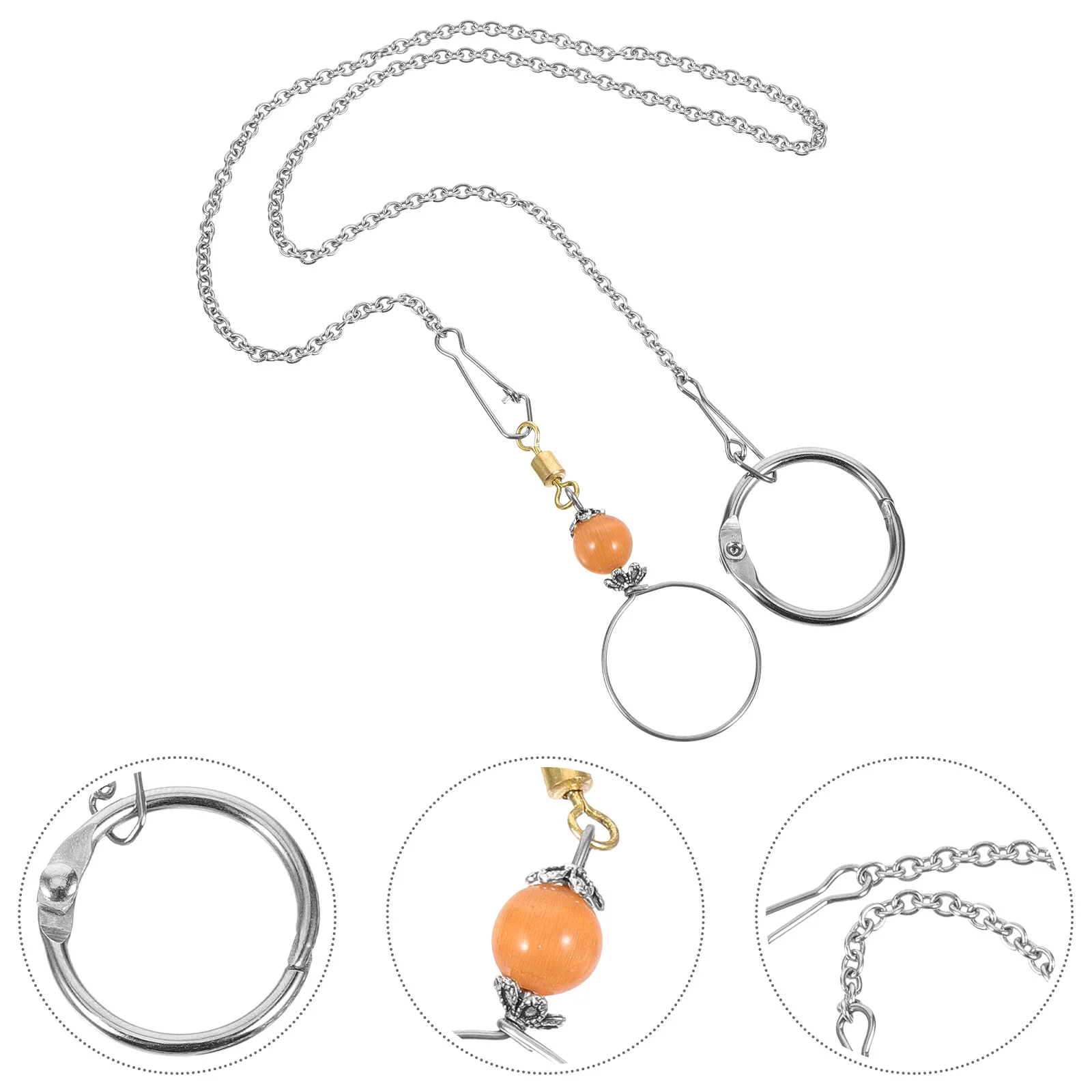 1 مجموعة 1 مجموعة الطيور طوق الرقبة الفولاذ المقاوم للصدأ الببغاء تسخير سلسلة للتدريب تحلق الحيوانات الأليفة الطيور المقود ملحق الببغاء الجر