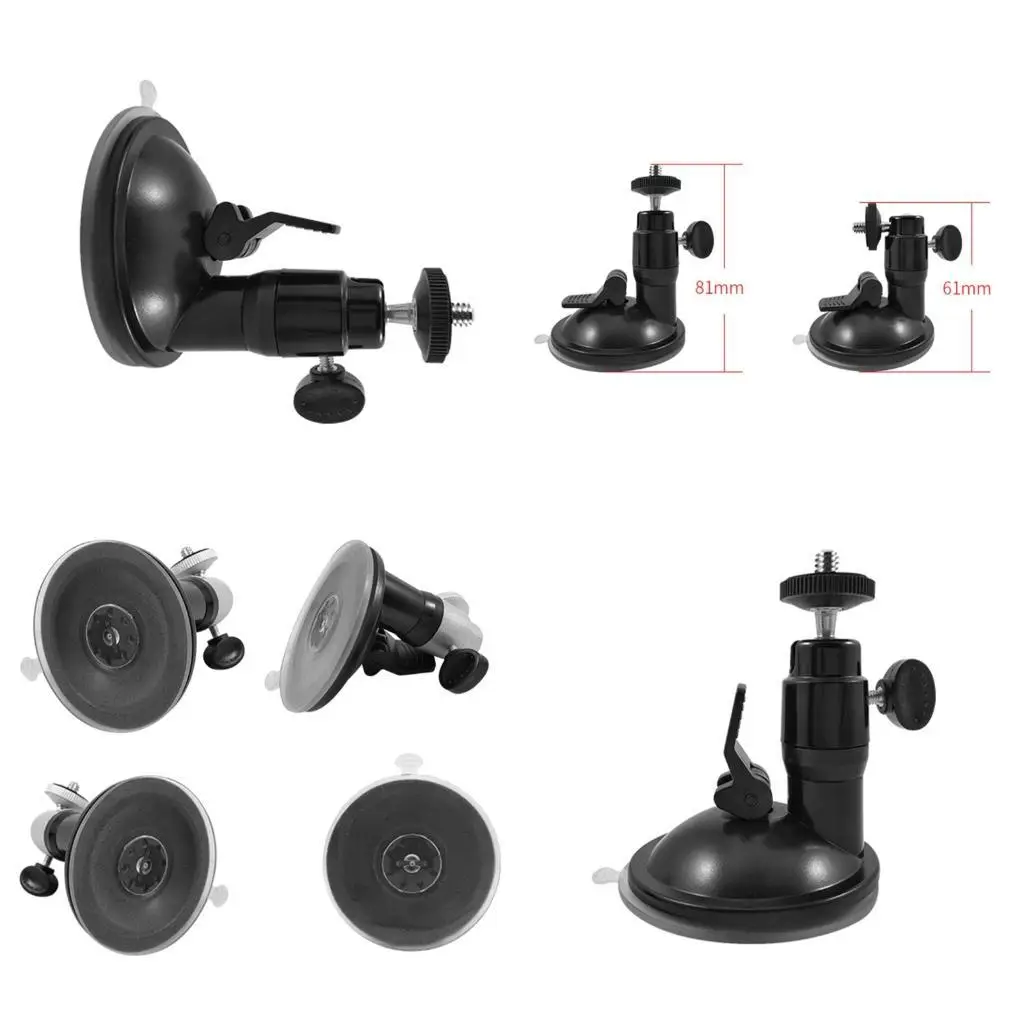 

31BA Suction Cup Mount 1/4 Inch Screw Plastic for Action Cameras on Car Windshields