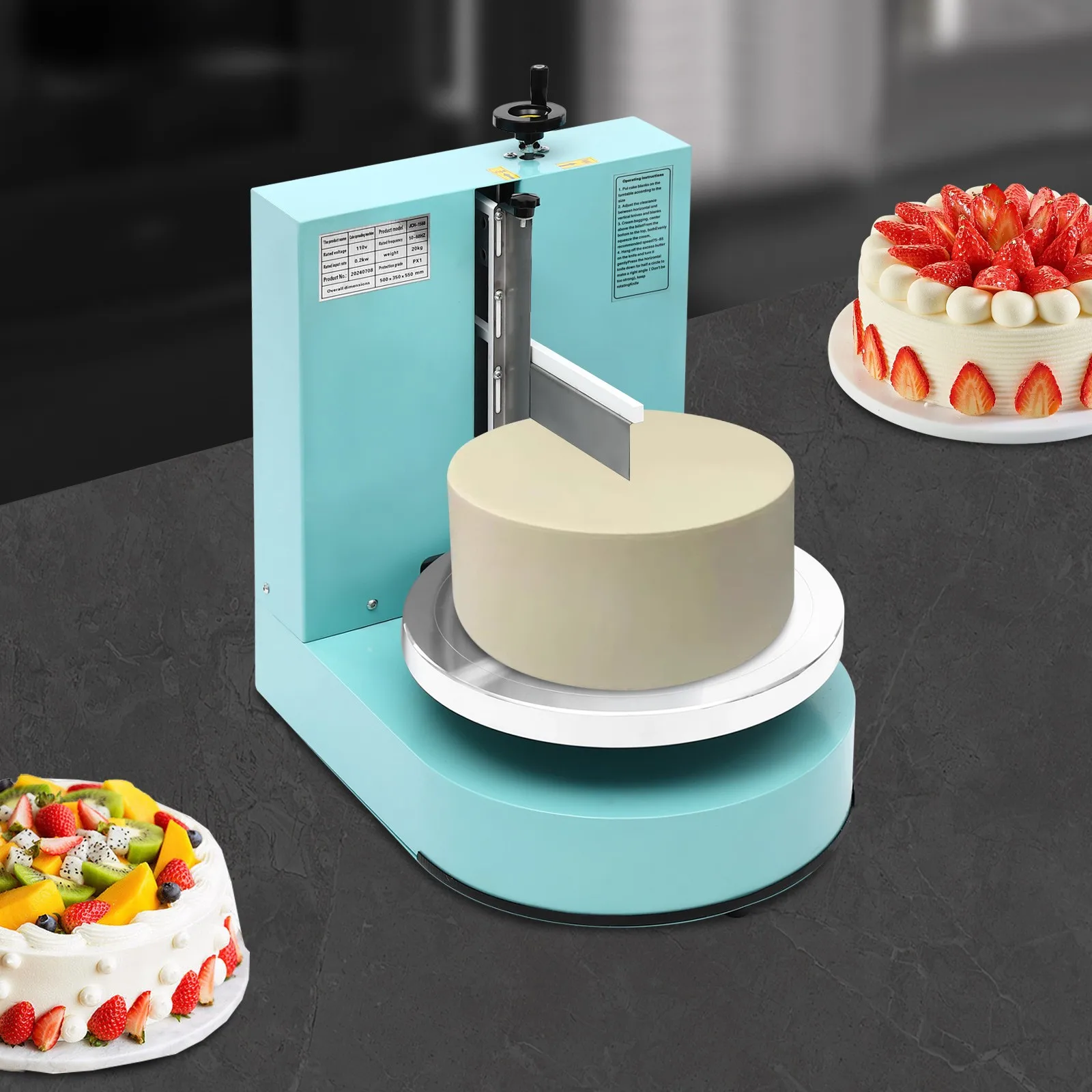 

Автоматическая машина для глазури тортов мощностью 200 Вт, электрическая разбрасыватель крема с регулируемой скоростью 30-200 об/мин, для тортов 4-12 дюймов, продуктов питания и домашнего использования