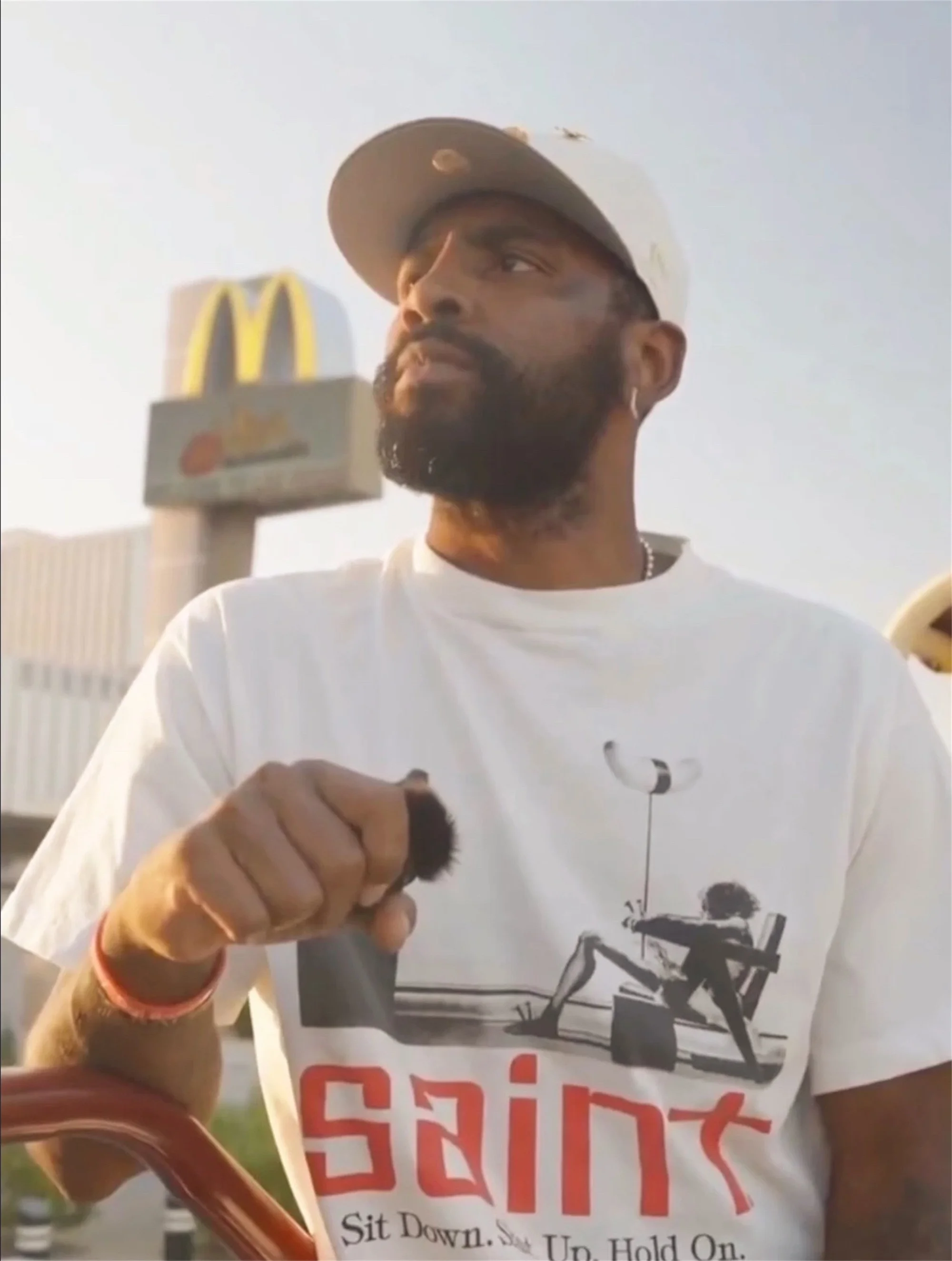 

2026 New Arrival Saint of Michael Japanese Vintage Style Vibe Style Retro Print Distressed Full Cotton Quality T-Shirt