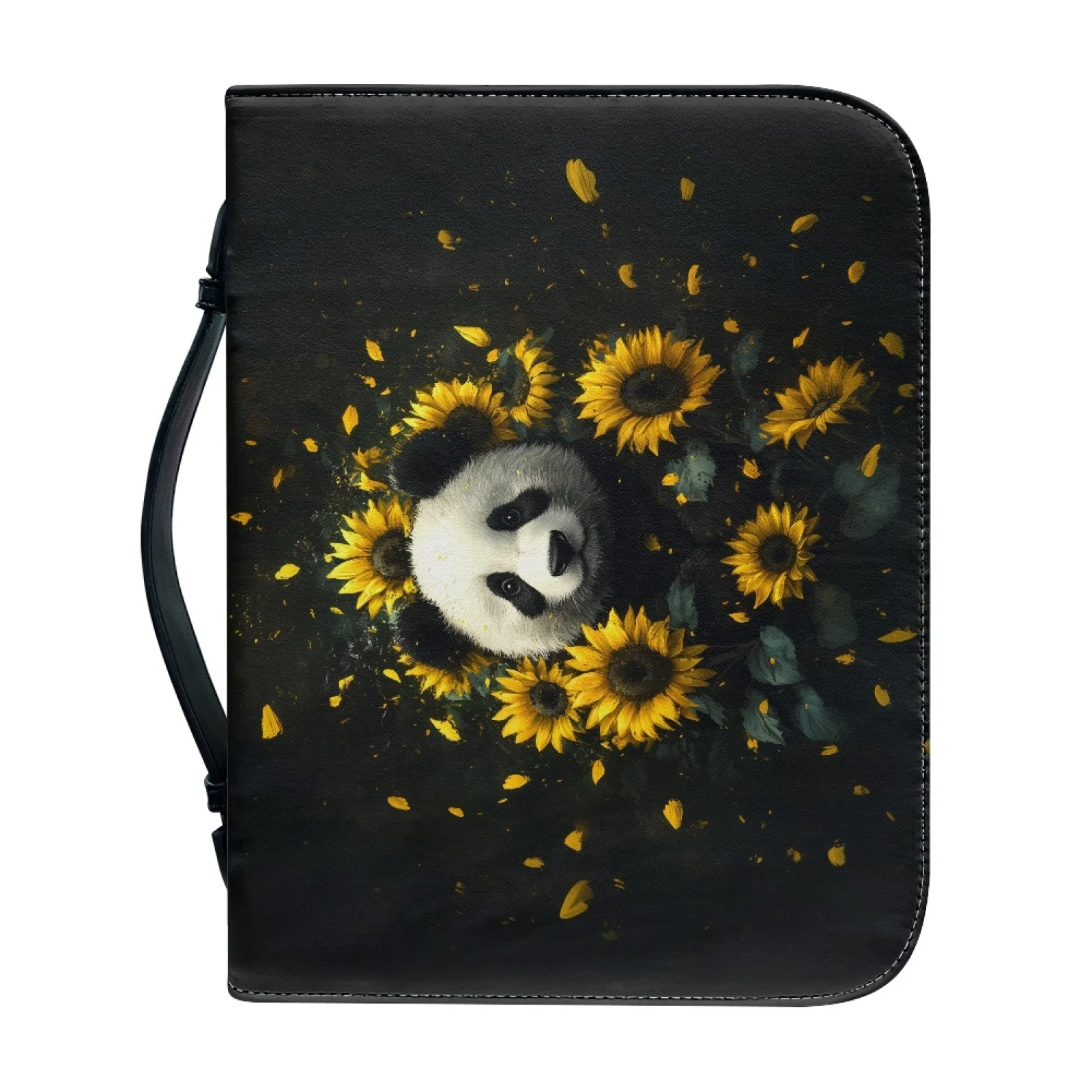 XIXIRIMIDO Bible Case Practical Bible Protective Cover for Church Men Panda and Sunflower New Design
