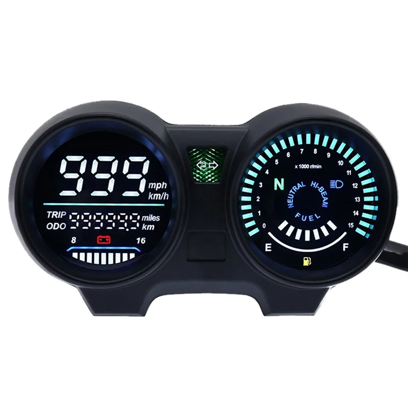 Clássico-motocicleta led painel digital motocicleta rpm medidor eletrônico velocímetro para brasil titan 150 honda cg150 fan150