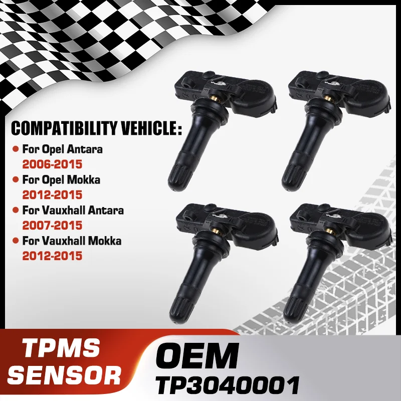 

For Opel Antara 2006-2015 Opel Mokka 2012-2015 Vauxhall Antara 2007-2015 Vauxhall Mokka 2012-2015 1/4PCS Tire Pressure Sensor
