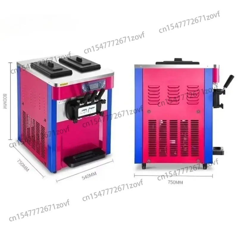 22L / H 220V / 50HZ 2 + 1 آلة الآيس كريم المختلطة الناعمة - الأكثر مبيعًا، سعر المصنع