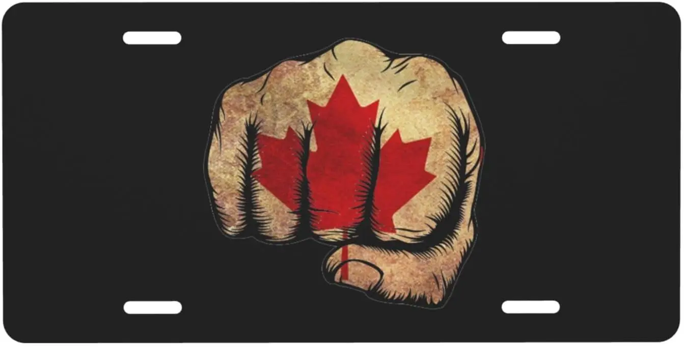 علم كندا قبضة لوحة ترخيص الطاقة 6 "× 12" الألومنيوم الزخرفية لوحات الترخيص الأمامية لوحة سيارة معدنية الجدة الغرور