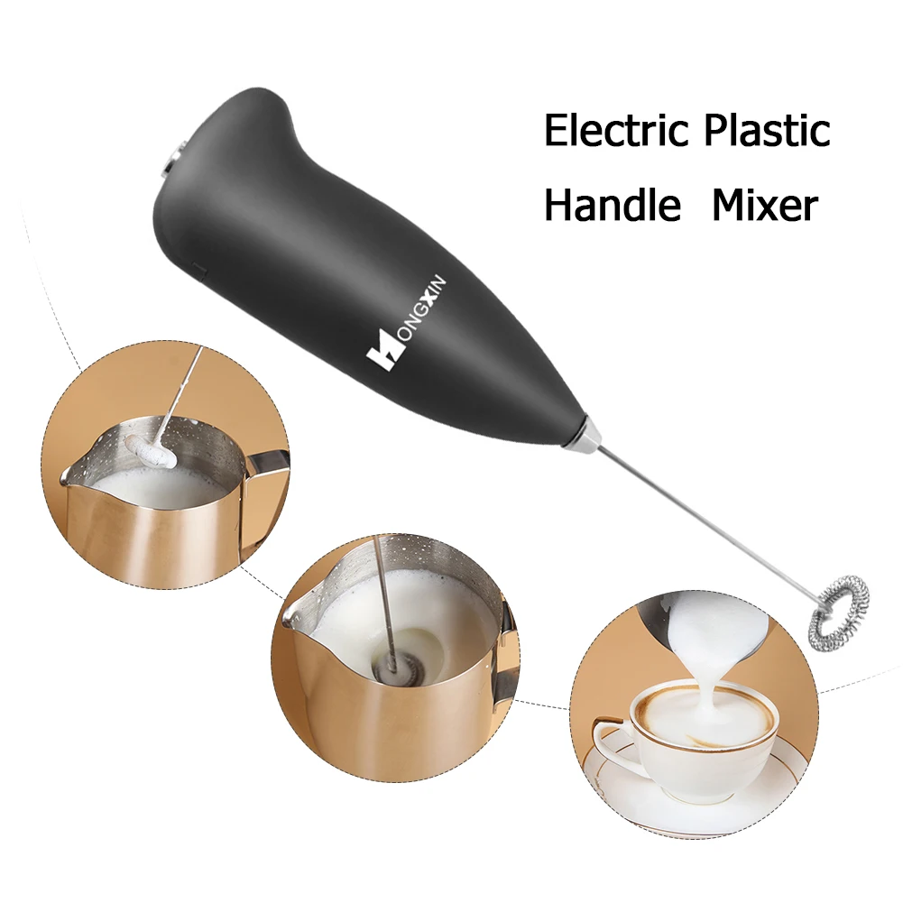 Mini Electric Milk Frother Whisk Egg Beater Handheld Coffee Blender Milk Shaker Mixer Foamer Food Blender (Without Batteries)