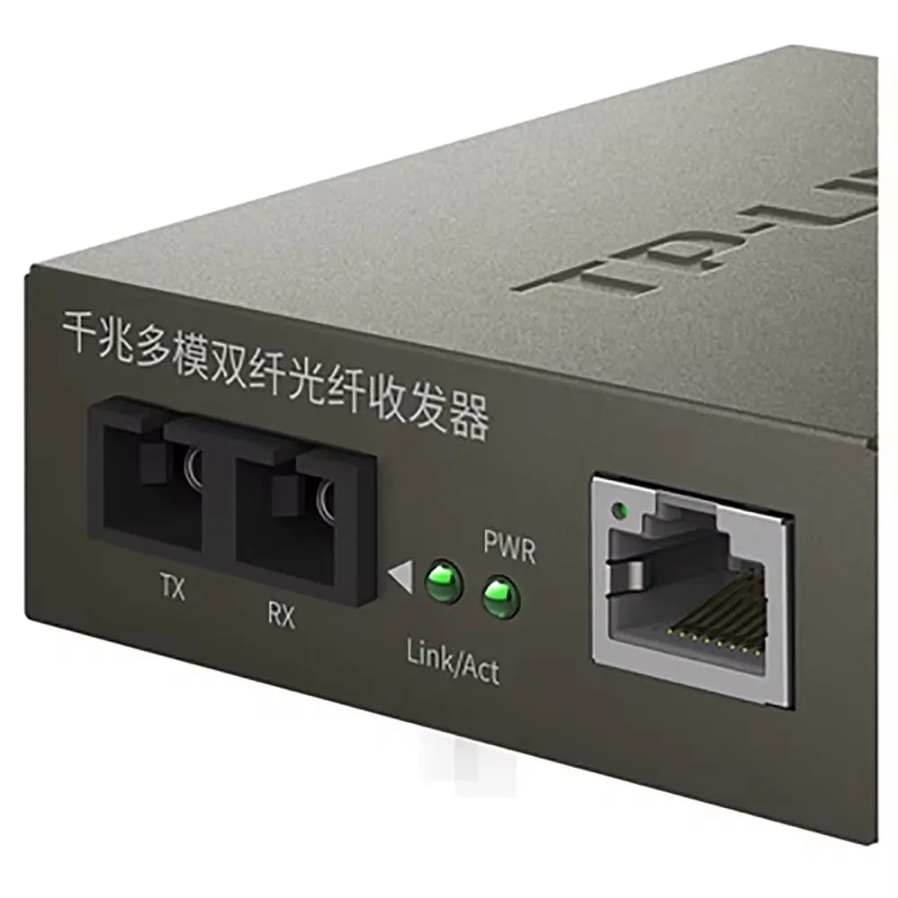 TP-LINK-Gigabit Dual Fiber Optical Transceiver, Media Converter, SC, 0.55km, TL-MC200CM, Technical Grade, 1000M