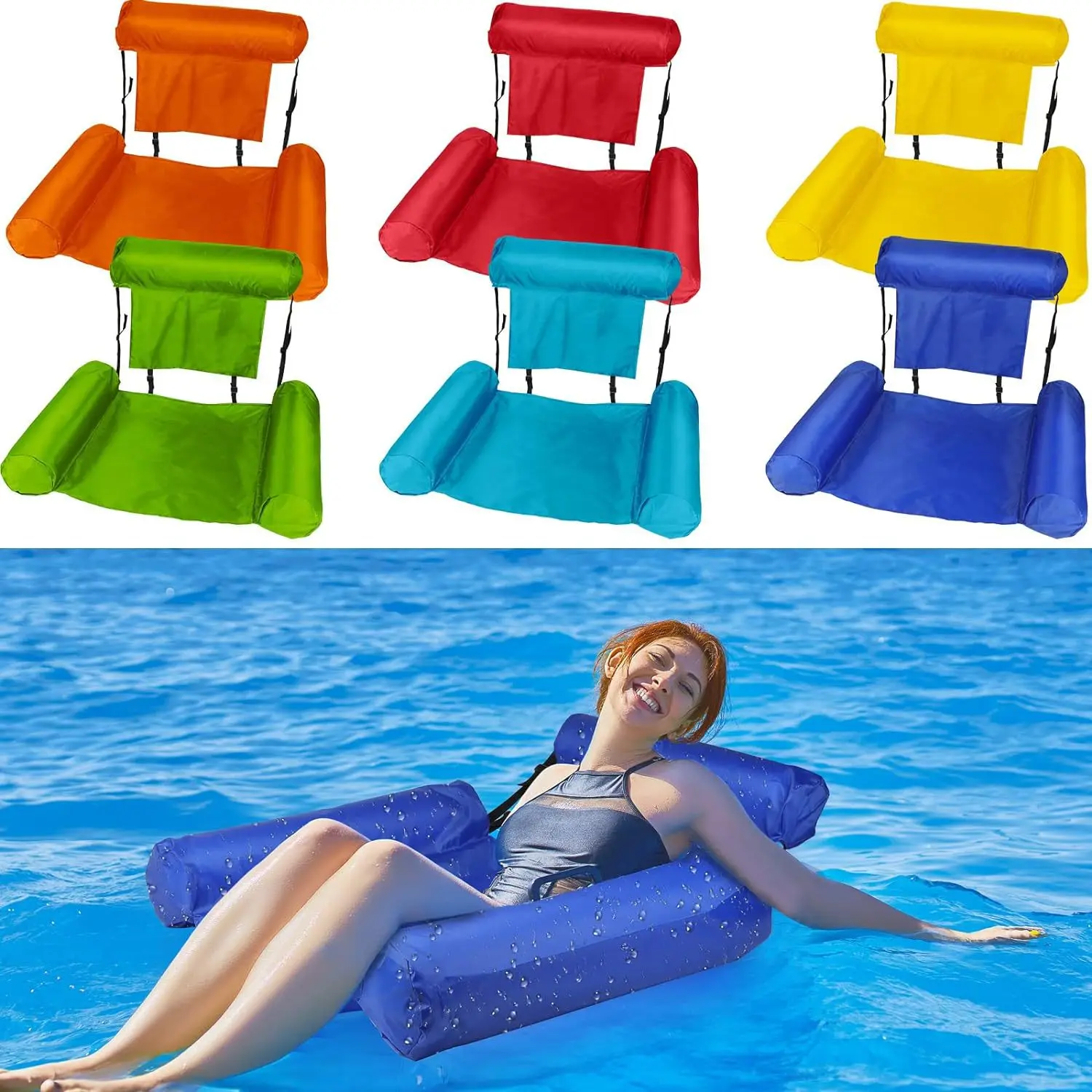 

Inflatable Mattresses Water Swimming Pool Accessories Hammock Lounge Chairs Pool Float Water Sports Toys Float Mat Pool Toys