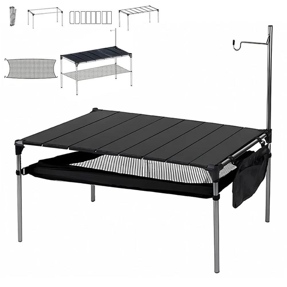 

Customizable Camping Aluminum Alloy Folding Compact Beach Table