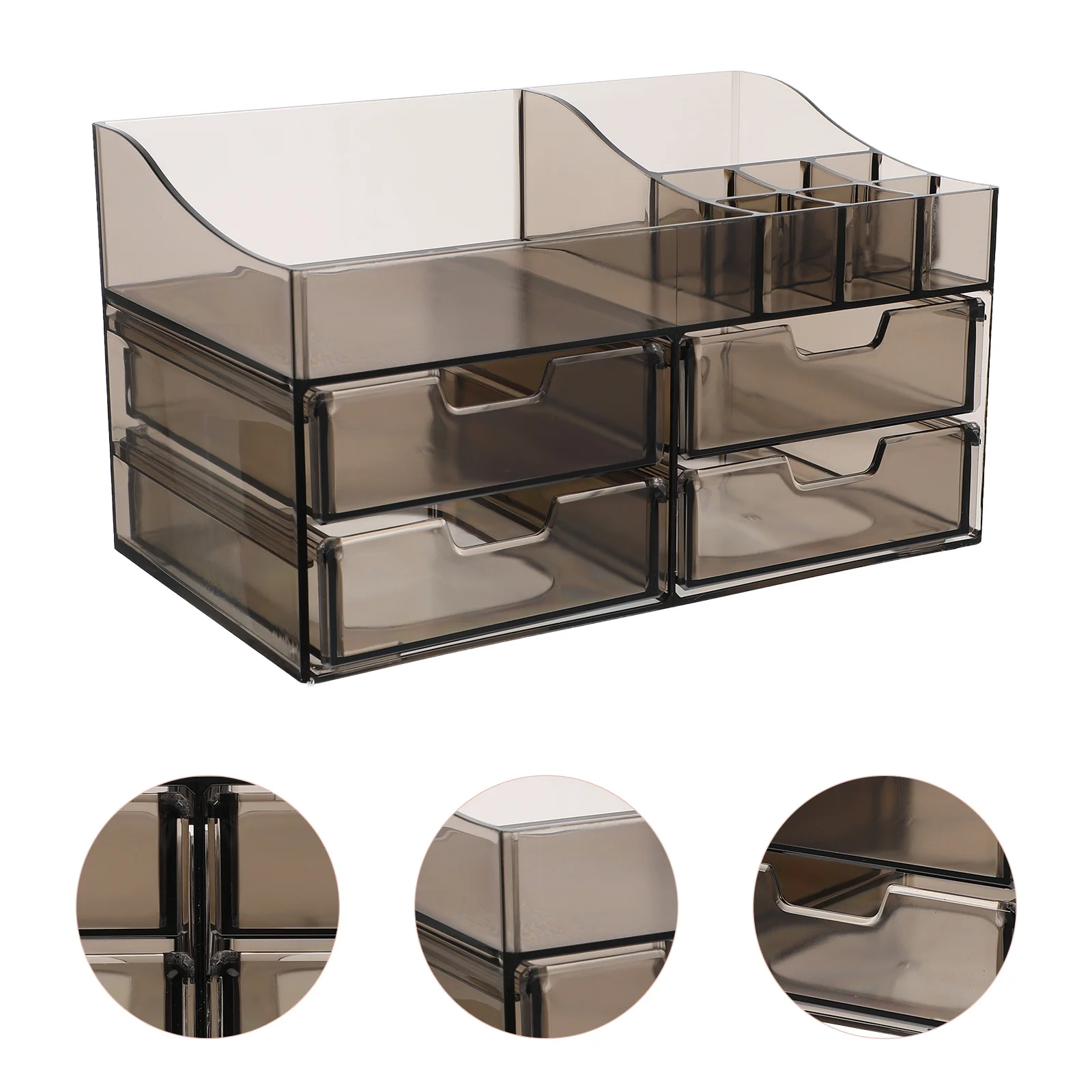 

Storage Box Clear Bins Makeup Desk Organizer Drawer Transparent Cosmetics