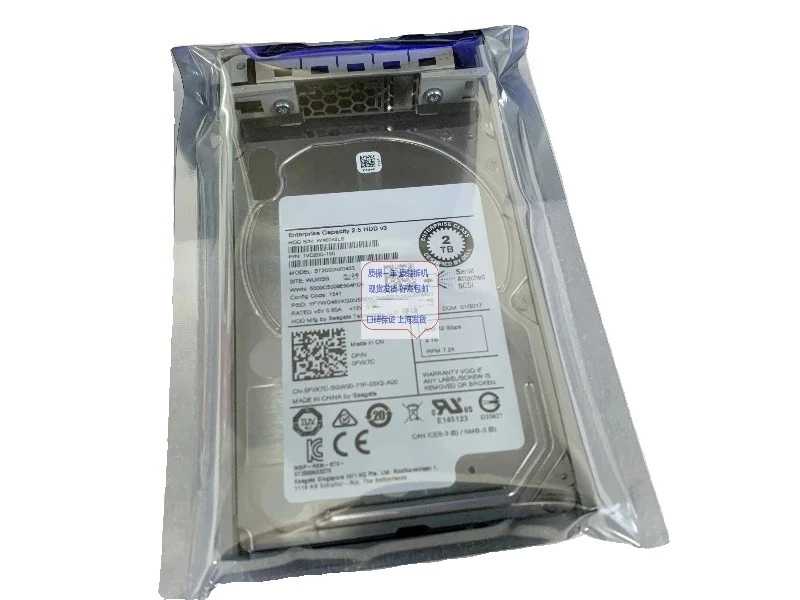 

Используется для серверного жесткого диска Dell FVX7C 2T SAS 12G 7,2K 2,5 дюйма ST2000NX0433