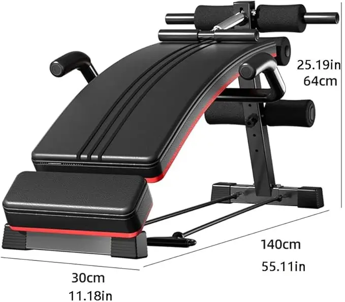 Fabrication d'usine Banc abdominal professionnel réglable de qualité supérieure Banc musculaire abdominal incliné