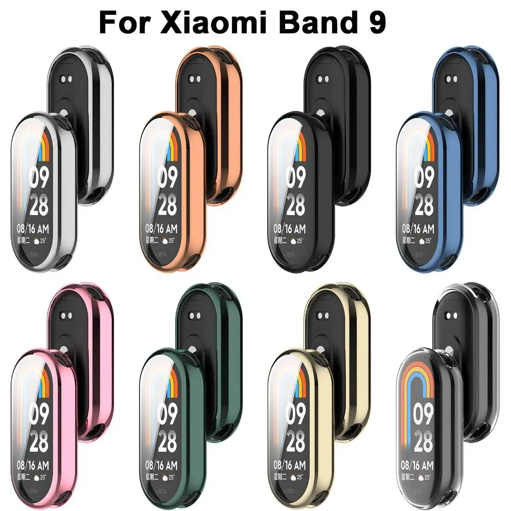 Soft TPU Protective Cover Anti-Scratch Full Cover Screen Protector Smart Band Accessories Case Shell for Xiaomi Band 9