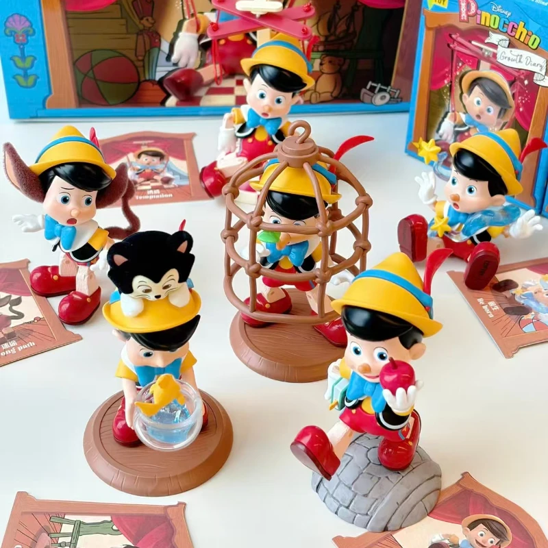 TOPTOY Disney Pinocchio Growth Diary Series Blind Box of Figurines Desktop Ornament Surprise Lucky Bag Christmas Gift Anime Toy