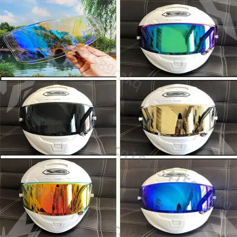 

Motorcycle Helmet Lens for SHOEI X14 Z7 X-14 RYD Helmet Plating Lens Full Face Helmet Revo Visor Anti-fog UV PC Visor