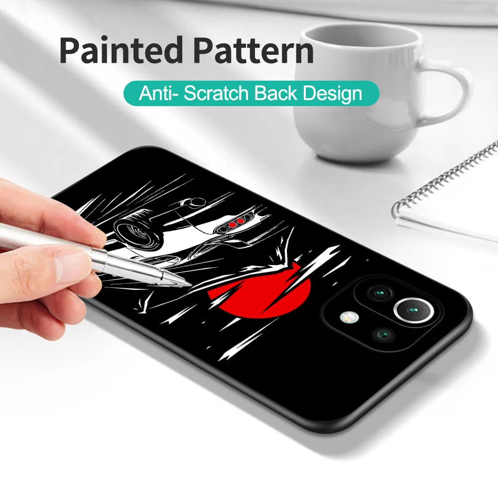 Black Tpu Case For Xiaomi POCO C30 C30S C63 F5 PRO M4 5G M5 M5S 4G redmi K70 A2 A1 PLUS phone cover JDM Car image 4