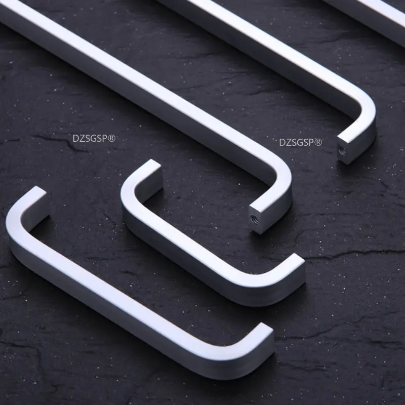 64/96/128/160/192mm Solid Aluminium Wardrobe Kitchen Contemporary Style Cabinet Etc Furniture Drawer or Door Handles