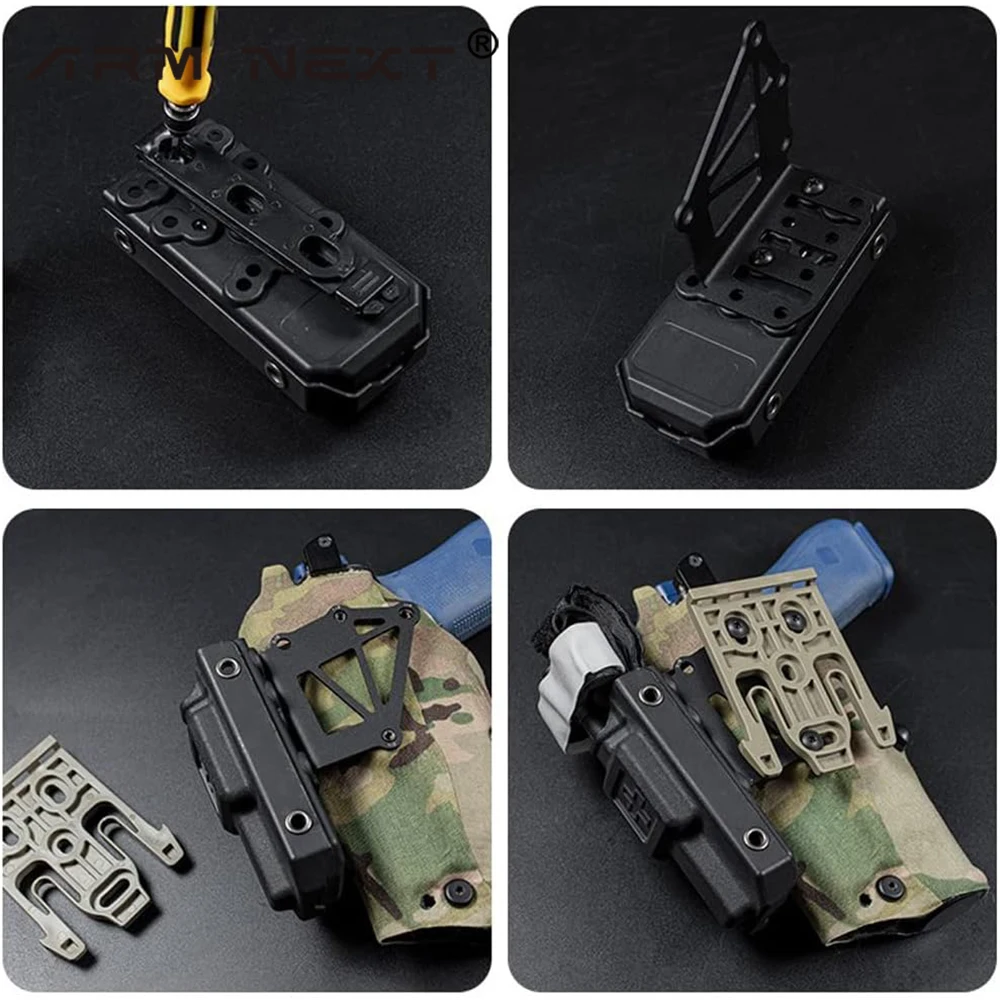 Funda táctica de 2 piezas para pistola de Airsoft, carcasa de extensión NCPE, plataforma de montaje frontal de torniquete