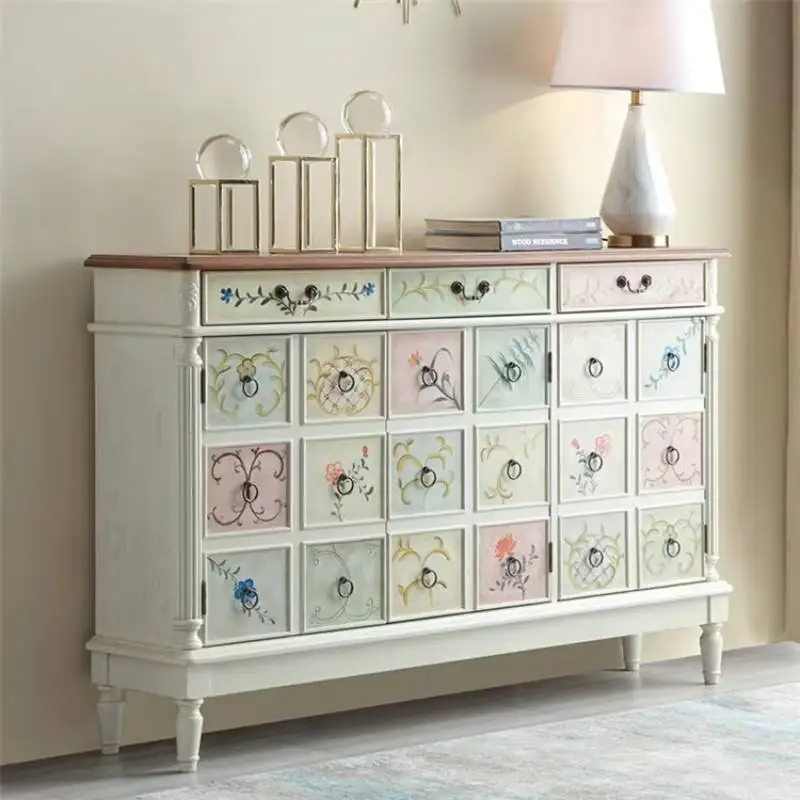 خزانة خذاء ريترو قوية تصميم متعدد الوظائف منظم أحذية غرفة المعيشة توفير المساحة أثاث خشبي Estante Para Zapatos