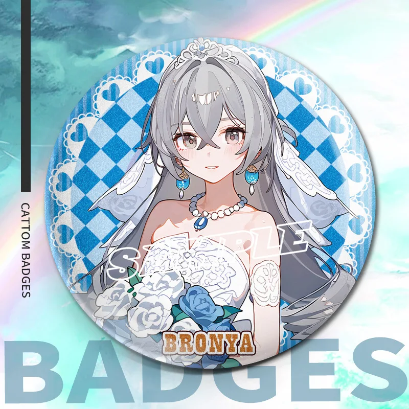 

Anime Honkai: Star Rail Silver Wolf Clara Kafka Jingliu Cosplay badge Double flash ambitus