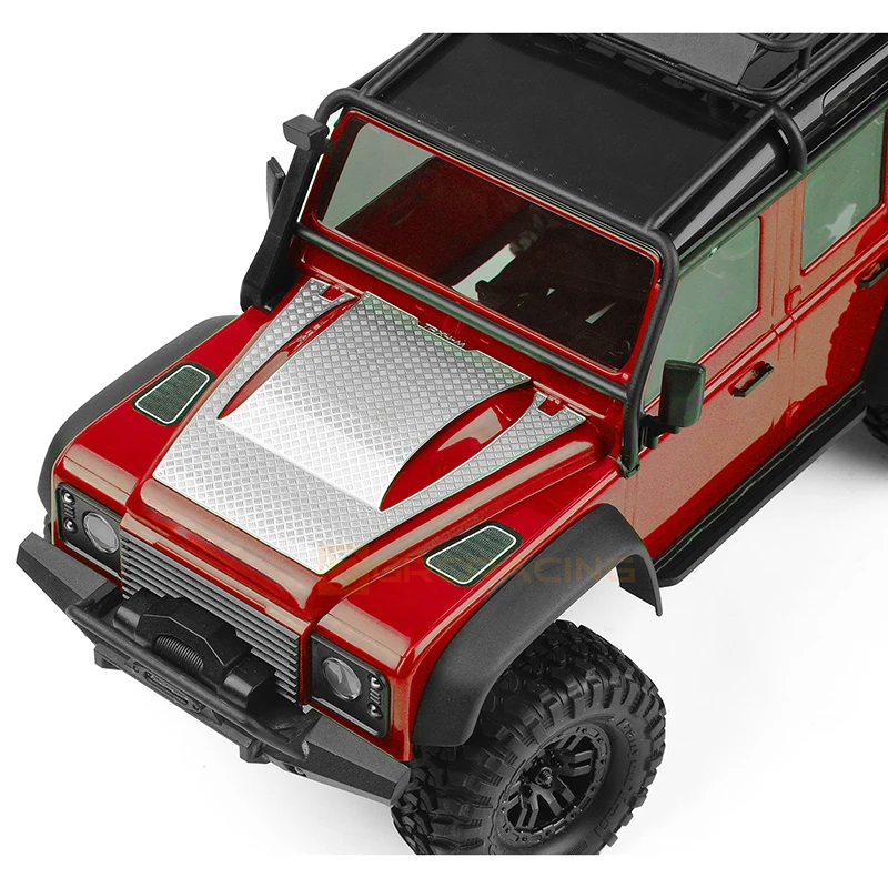 แผ่นตกแต่งฝาครอบโลหะกันลื่นสำหรับรถไต่1/18 RC Traxxas ชิ้นส่วนอัพเกรดแผ่นป้องกัน TRX-4M