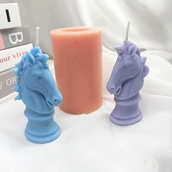 Horse Head Cande Mould Silicone Home Decoration Statue Wax Making Supply Resin Epoxy Moulds Handmade Gift For Birthday Party