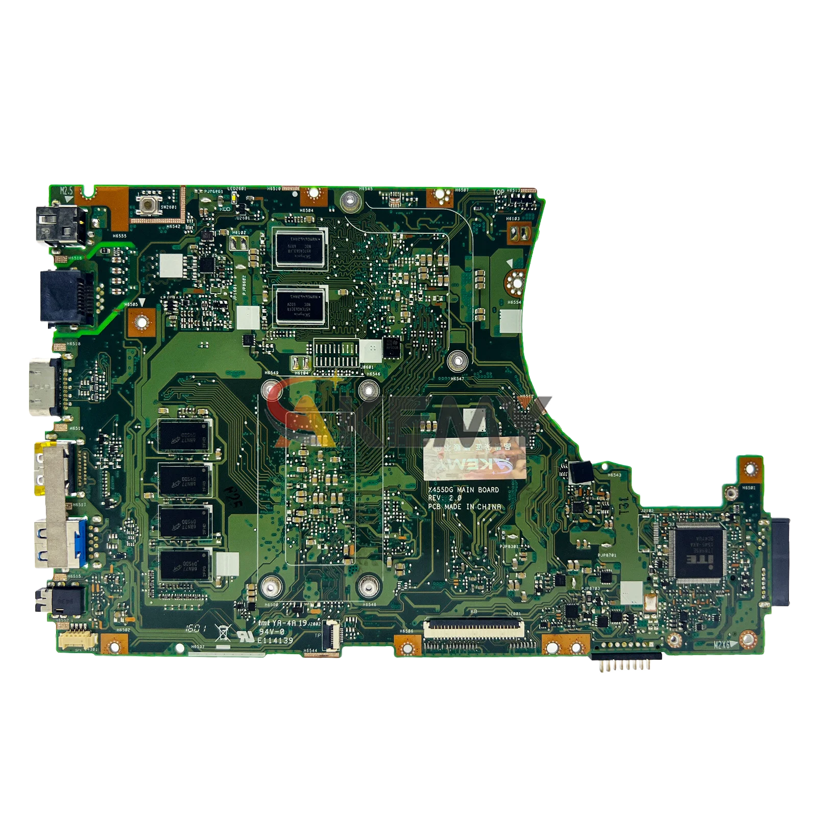 Placa base para ordenador portátil X455DG para ASUS VivoBook X455DG K455D W419D X455D A455D W491D DX882D placa base para portátil con CPU envío rápido stk