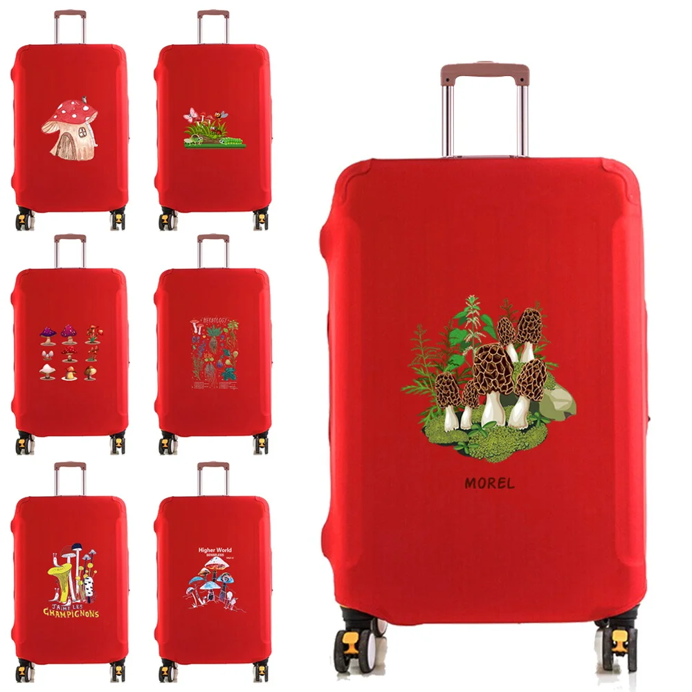 Luggage Suitcase Cover Protector Elastic Dustroof Case18~28 Inch Travel Protective Cover Case 2026 Mushroom Pattern Print