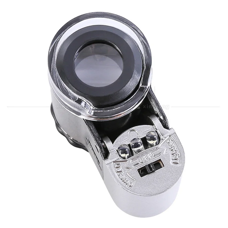 Imagem -06 - Apreciação Microscópio Jóias Lupa com Led Luz uv para Caligrafia Antiga e Pintura Identificação Lupa 50x