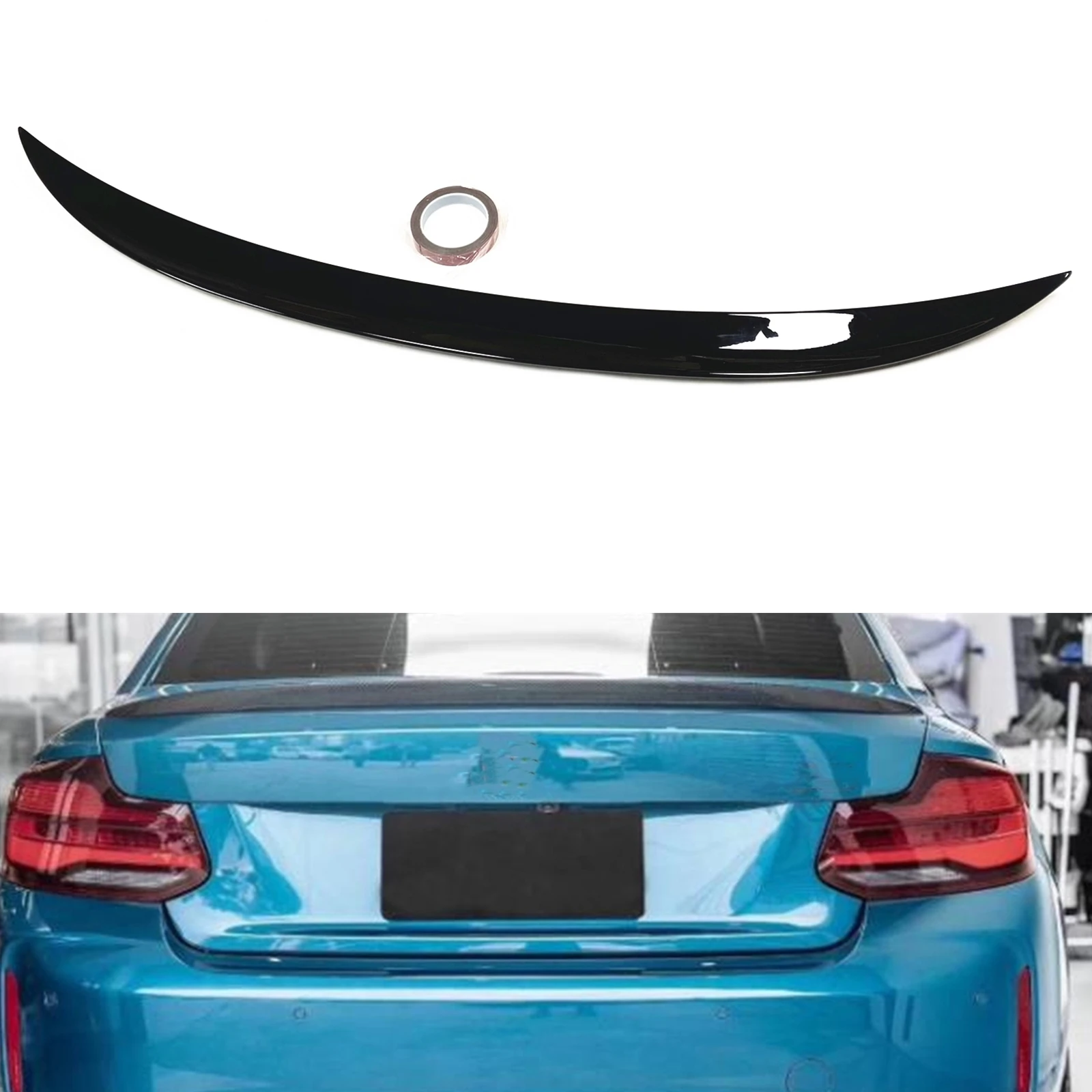 

Trunk Lid Rear Spoiler Wing Lip For BMW 2 Series F87 M2 F22 F23 M235i M240i 218i 220i 228i 2014-2021 Coupe MP Style Gloss Black