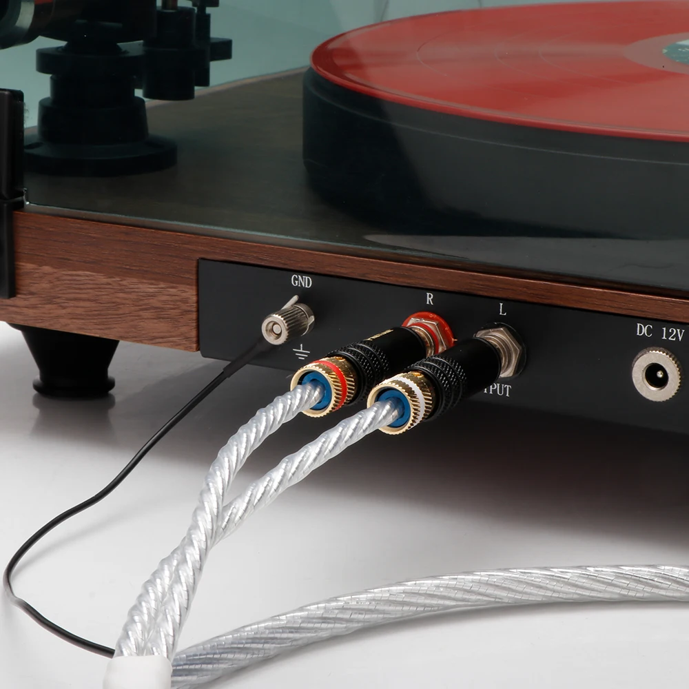 คุณภาพสูง Tonarm 5 Pin DIN & RCA Phono Turntables Analog Cable
