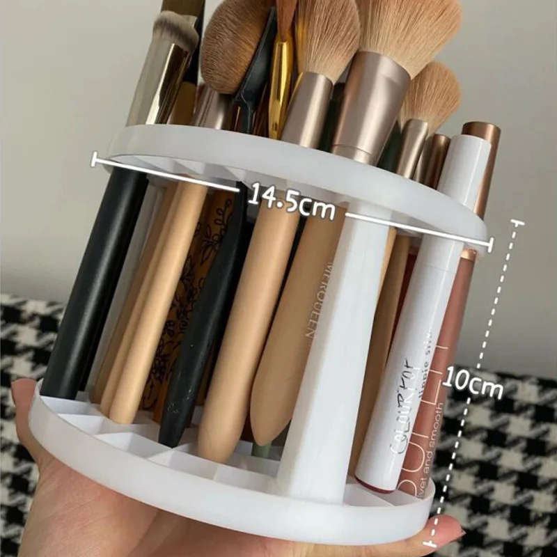 Soporte multifunción de gran capacidad para brochas cosméticas, estante de almacenamiento de brochas de maquillaje, secado al aire, organizador de bolígrafos de mesa, 1 unidad