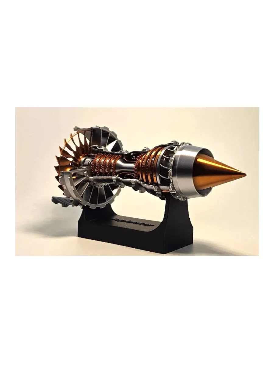 Aircraft engine model assembly toy, birthday gift, aviation electric turbofan engine ornament, battery drive
