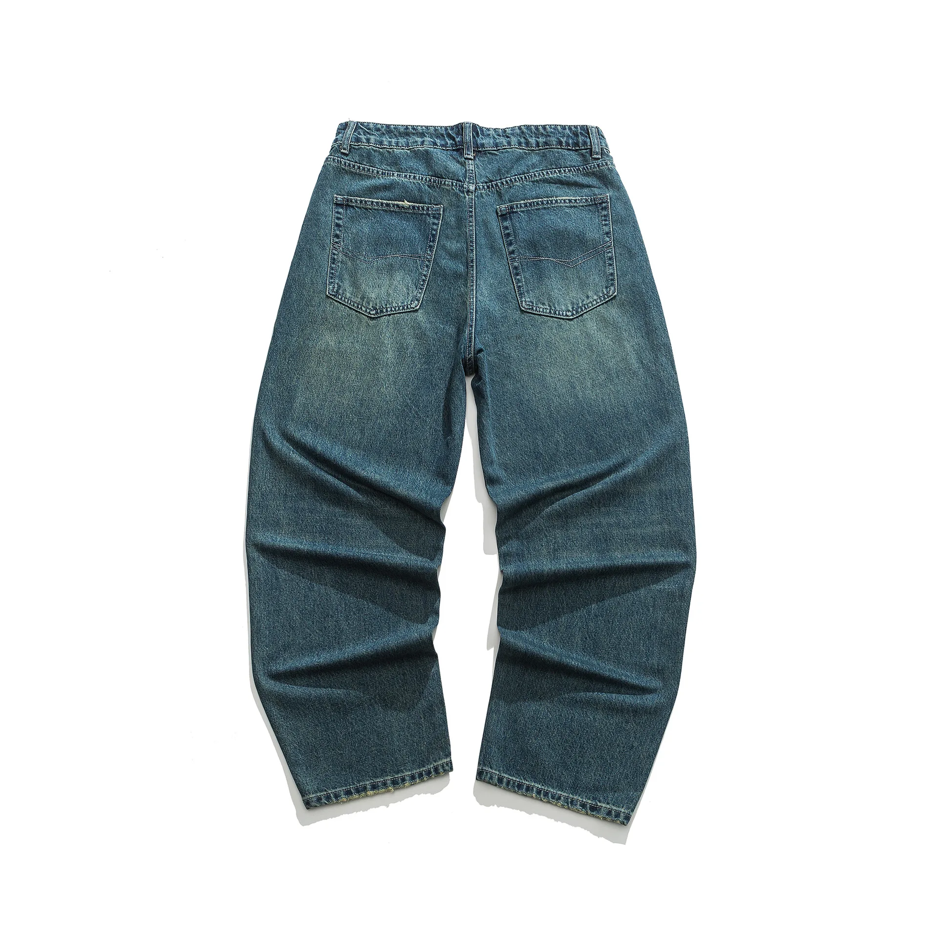 

Senbo Clothing Autumn New Arrival Japanese Loose Fit Simple Washed Nostalgic Jeans
