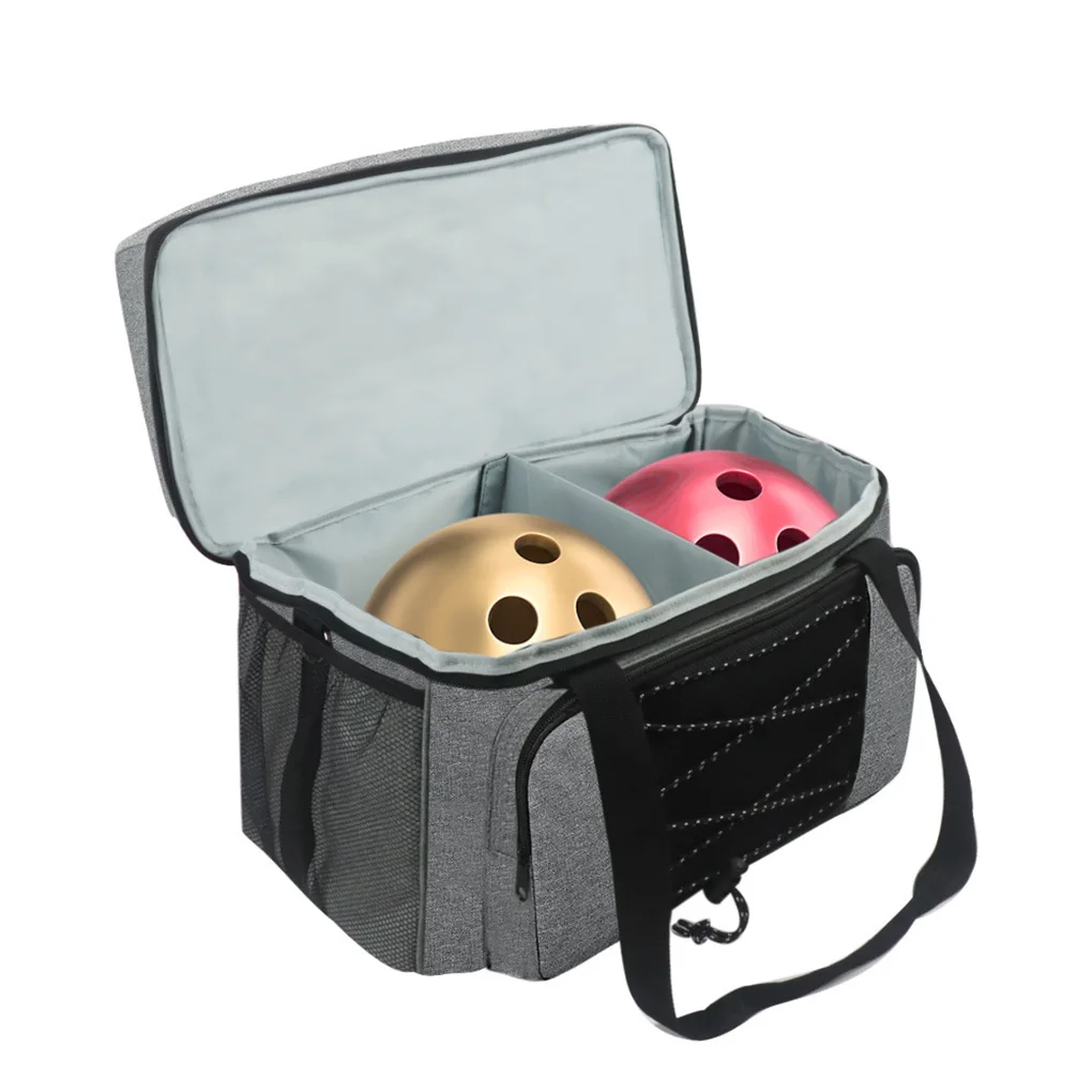 

Bowling Ball Bag Compartment Portable Adjustable Strap Bowl Storage Tote Keys Phones Carrier Polyester Organizer